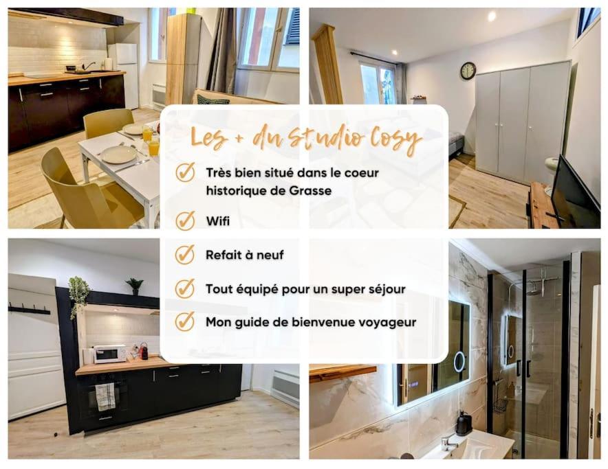 Le Studio Cosy, Centre Historique, Wifi, Neuf Grasse Bagian luar foto